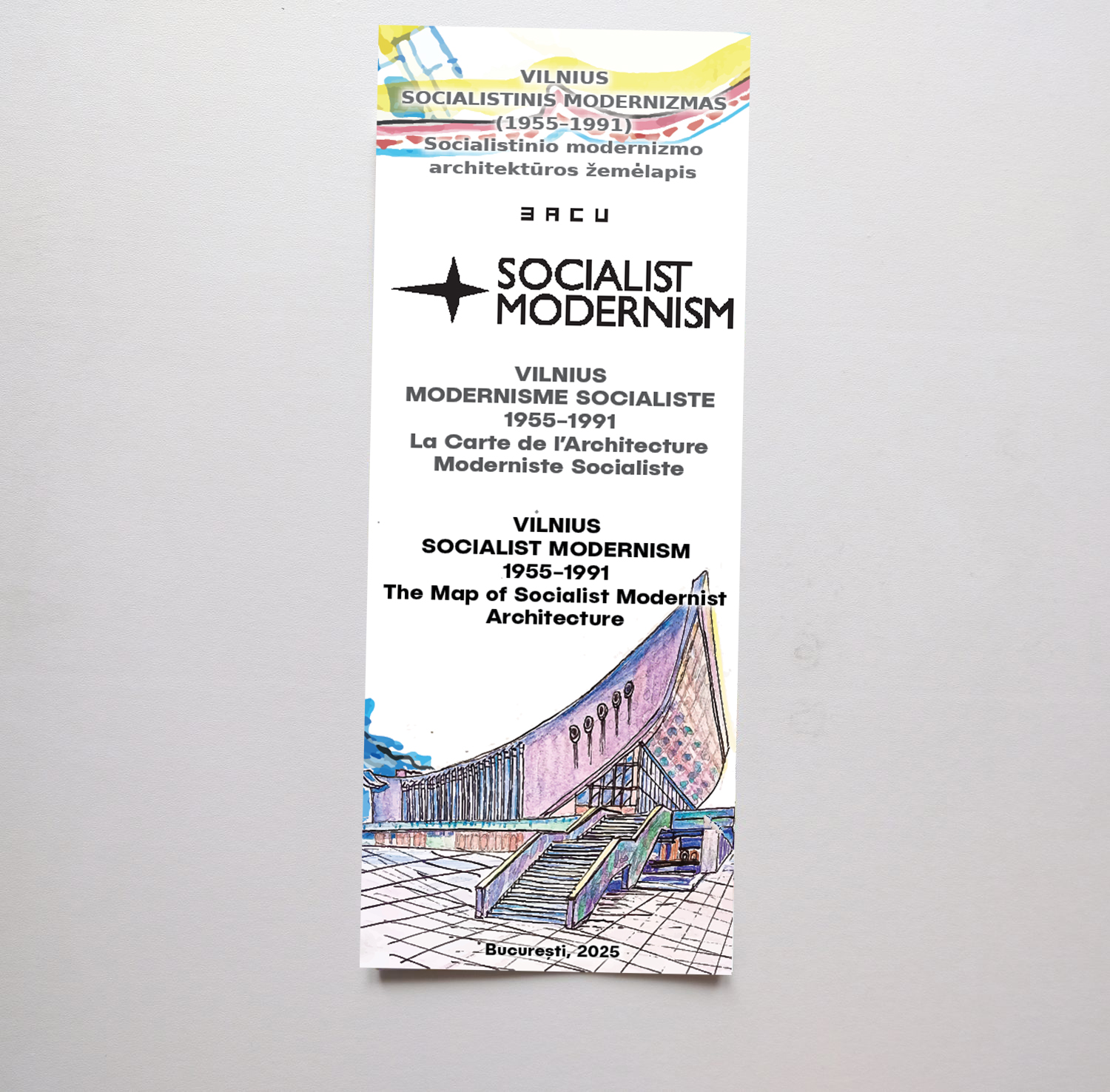 SOCIALIST MODERNISM VILNIUS MAP – SHIPPING WORLDWIDE INCLUDED